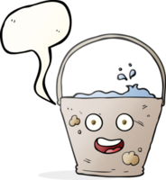 hand drawn speech bubble cartoon bucket png