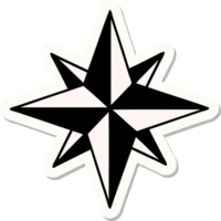 sticker of tattoo in traditional style of a star png