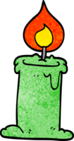 cartoon doodle lit candle png