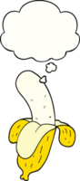 cartoon banana with thought bubble png