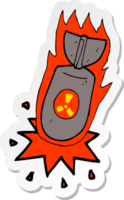 adesivo de uma bomba atômica de desenho animado png