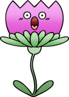 gradient shaded cartoon of a flower png