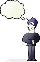 cartoon vampire with thought bubble png