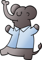 cartoon doodle standing elephant png