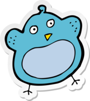 sticker of a cartoon fat bird png