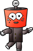 happy cartoon robot pointing png