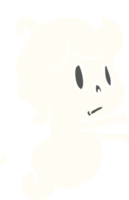 cartoon illustration of a kawaii cute ghost png