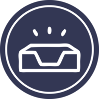 empty in tray circular icon symbol png