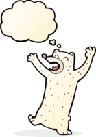 cartoon polar bear with thought bubble png