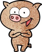 dessin animé joyeux cochon png