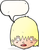 cartoon staring woman with speech bubble png