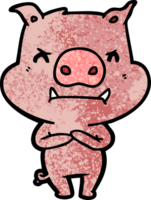 angry cartoon pig png