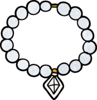 cartoon pearl necklace png