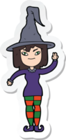 sticker of a cartoon witch png