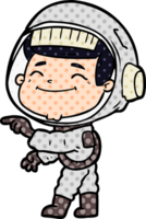 glücklicher Cartoon-Astronaut png