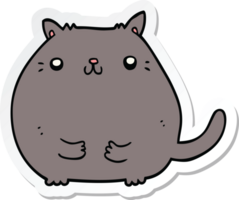 klistermärke av en tecknad katt png