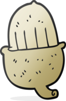 hand drawn cartoon acorn png