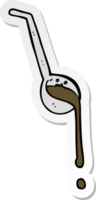 sticker of a cartoon ladle full of gravy png