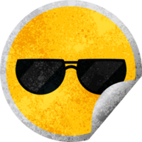 Sonnenbrille Grafik Illustration kreisförmig Aufkleber png