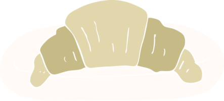 flat color illustration of croissant png