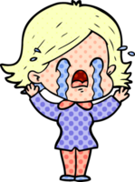 cartoon woman crying png