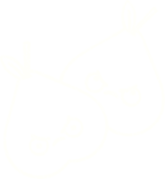 dibujo de tiza de peras enojadas png