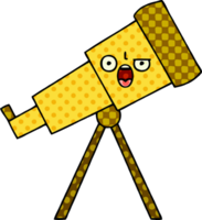 comico libro stile cartone animato di un' telescopio png