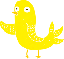 cartoon waving bird png