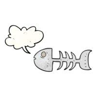 hand speech bubble textured cartoon fish bones png