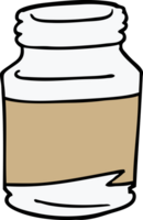 cartoon doodle pill jar png