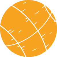 mano dibujado dibujos animados garabatear de un cesta pelota png