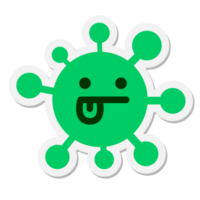 simple sticking out tongue virus sticker png