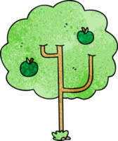 mano dibujado peculiar dibujos animados árbol png