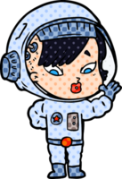 tecknad serie astronaut kvinna png