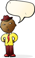 cartoon man wearing hat with speech bubble png