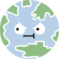 plano cor retro desenho animado do uma planeta terra png