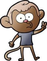 cartoon hooting monkey png