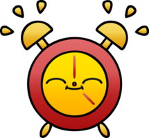 gradient shaded cartoon of a alarm clock png