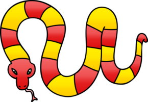 gradiente sombreado peculiar desenho animado serpente png