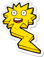 sticker of a cartoon electric lightning bolt png