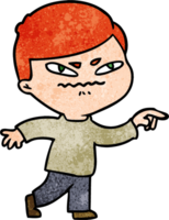 cartoon angry man pointing png