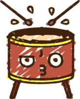 desenho de giz de tambor batendo png