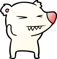 angry polar bear cartoon png
