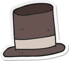 sticker of a cartoon top hat png