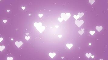 Hearts Background Light Violet video