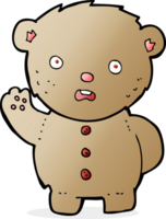 oso de peluche infeliz de dibujos animados png