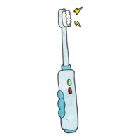 main texturé dessin animé bourdonnant électrique brosse à dents png