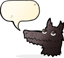 cartoon wolf head with speech bubble png