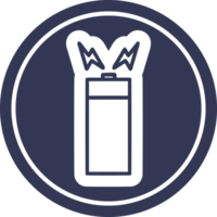 Batterie kreisförmig Symbol Symbol png