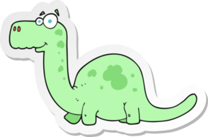 adesivo de um dinossauro de desenho animado png